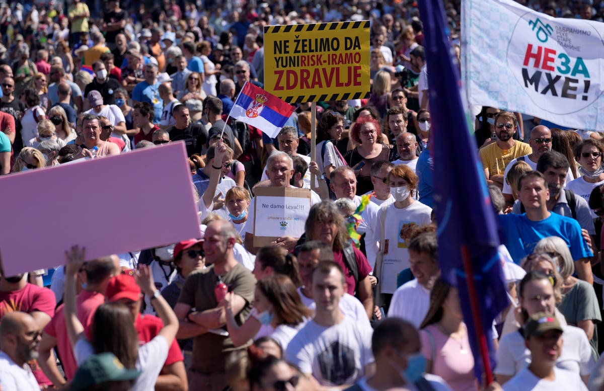 Serbs protest against lithium mining, other eco problems | The Independent