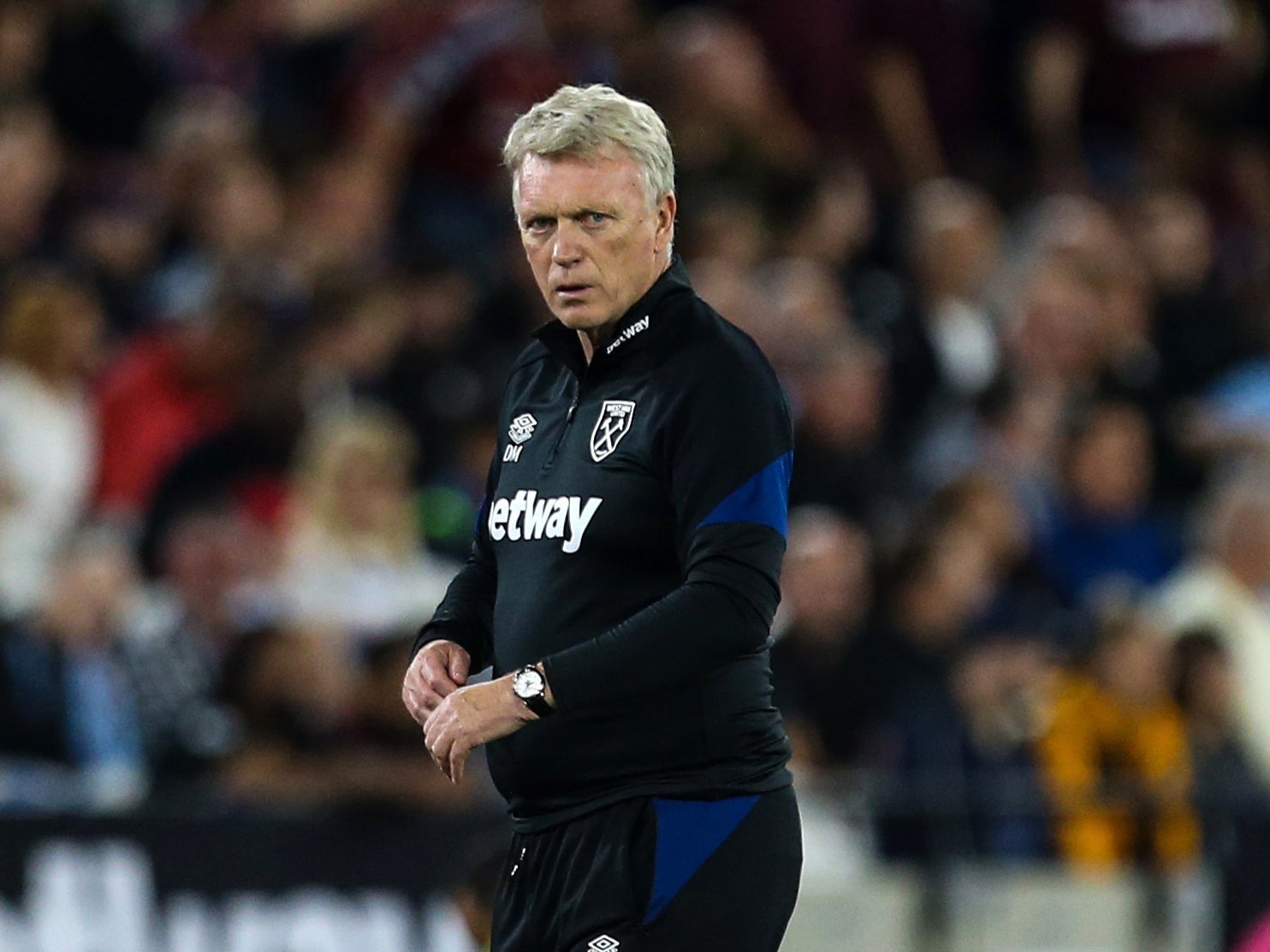 West Ham manager David Moyes saw in-form striker Michail Antonio sent off late on (Steven Paston/PA)