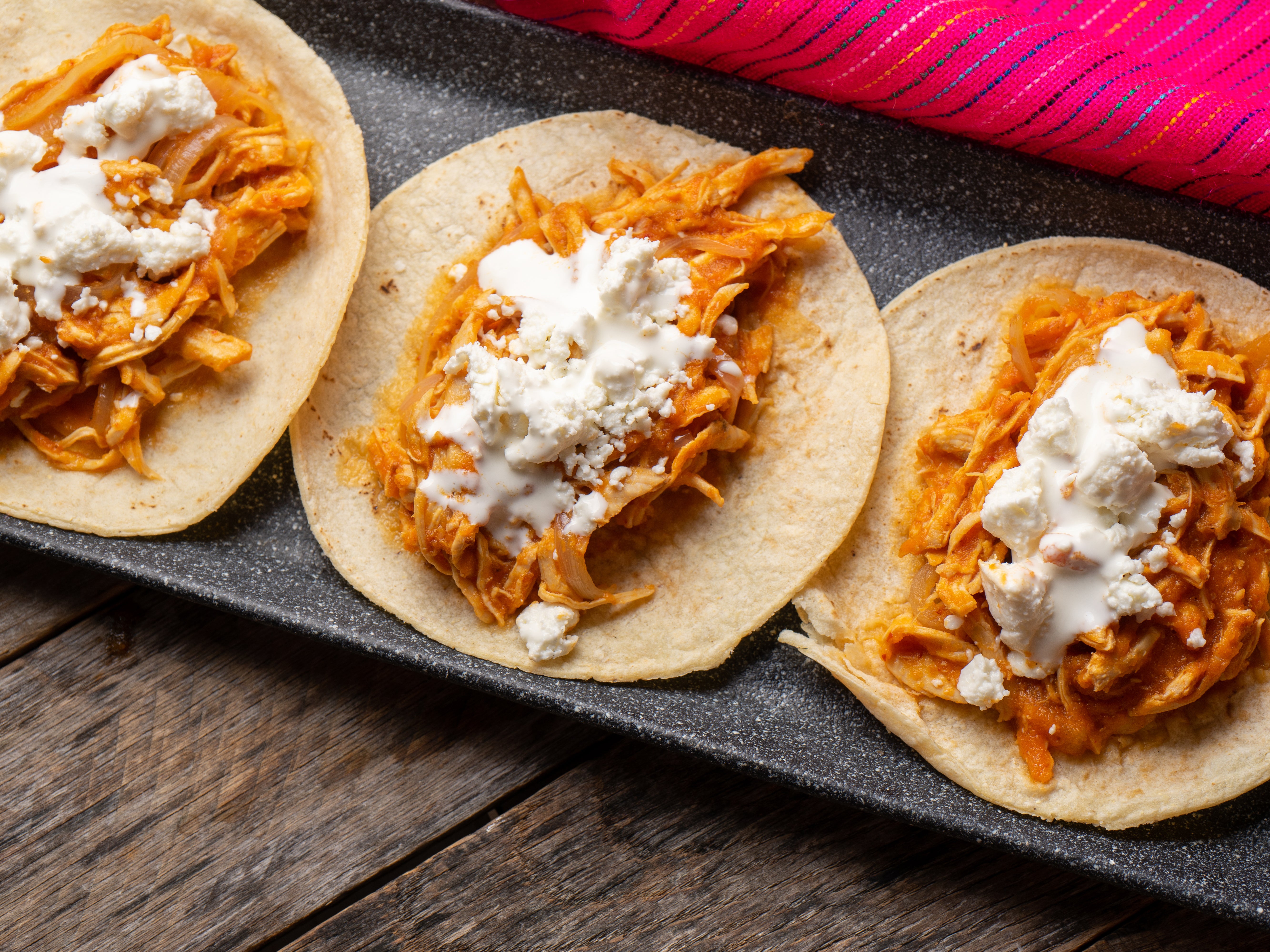 Chicken tinga tacos are affordable and versatile