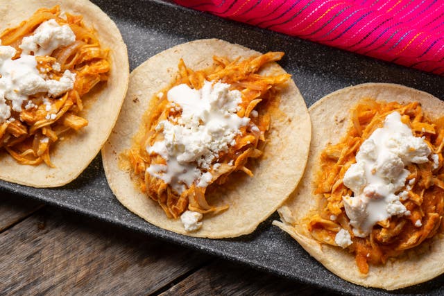 <p>Chicken tinga tacos are affordable and versatile </p>