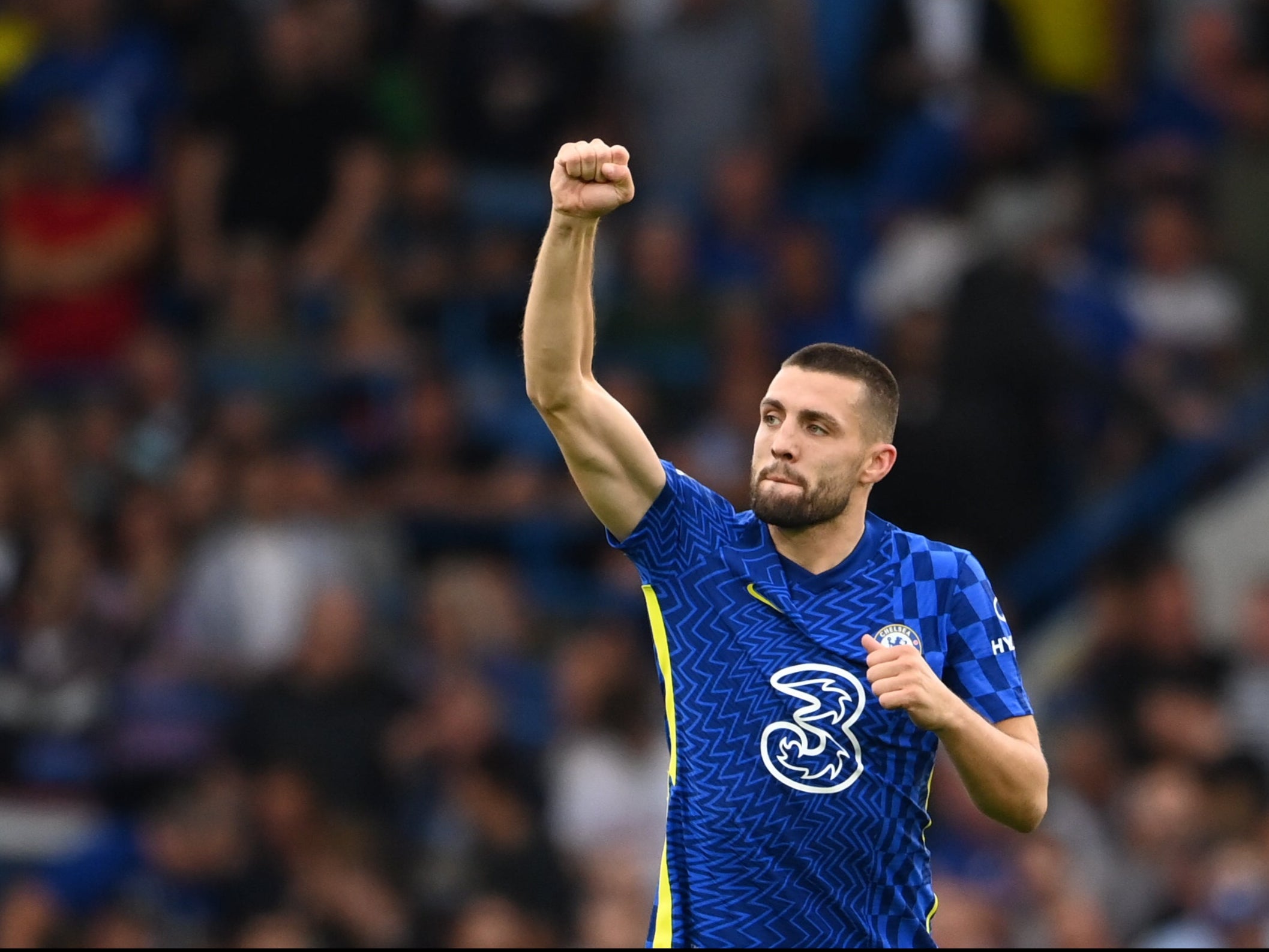 Mateo Kovacic celebrates at Stamford Bridge