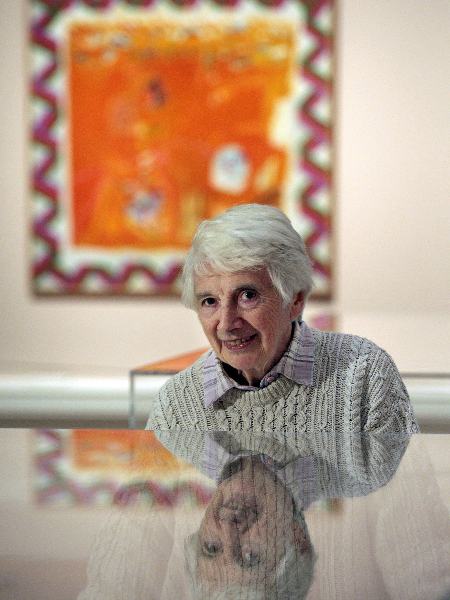 Blackadder attends her exhibition at the Scottish National Gallery, Edinburgh, in 2011