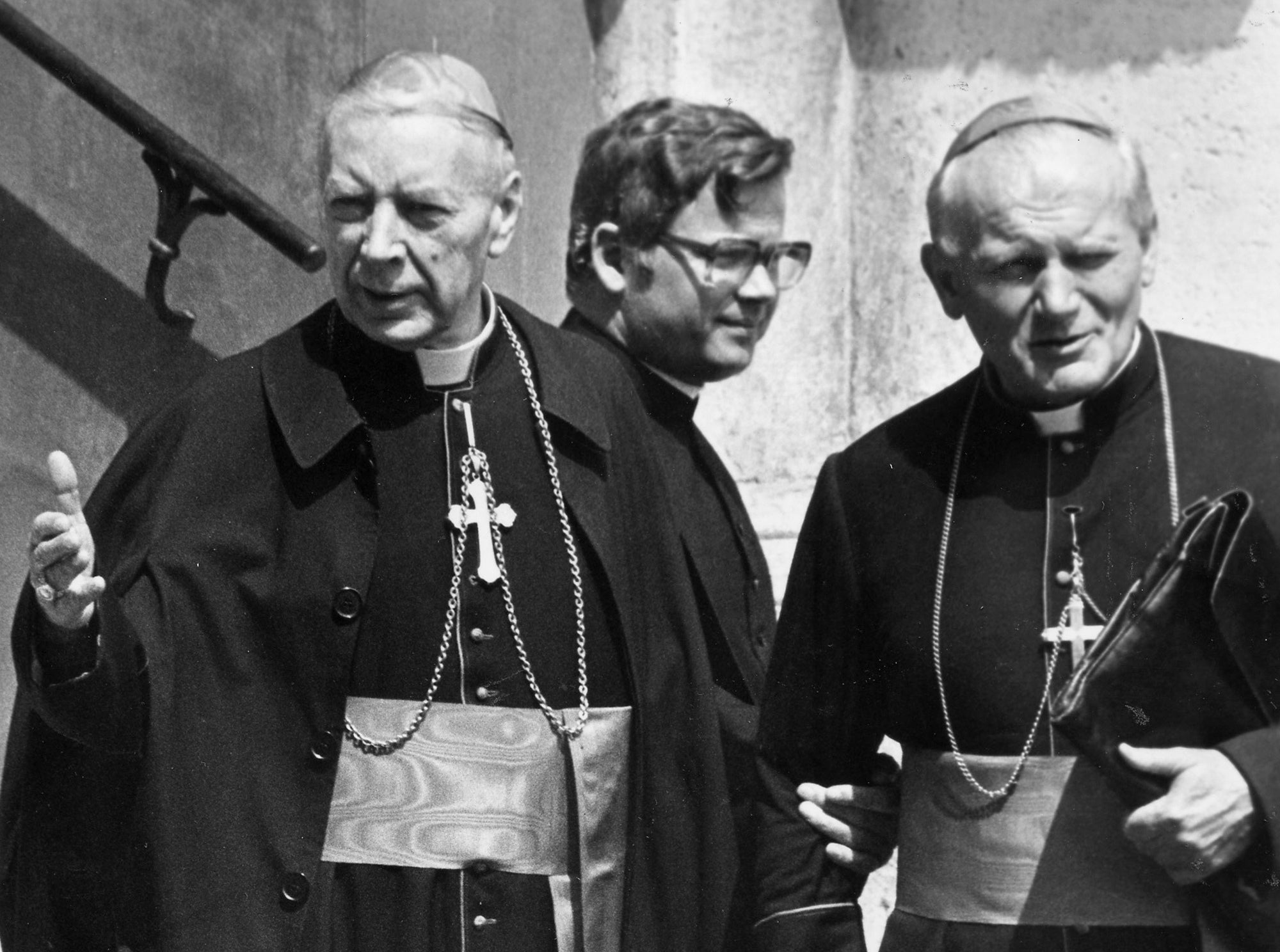 <p>Cardinal Stefan Wyszynski (left) with his countryman, Pope John Paul II, in 1978 </p>