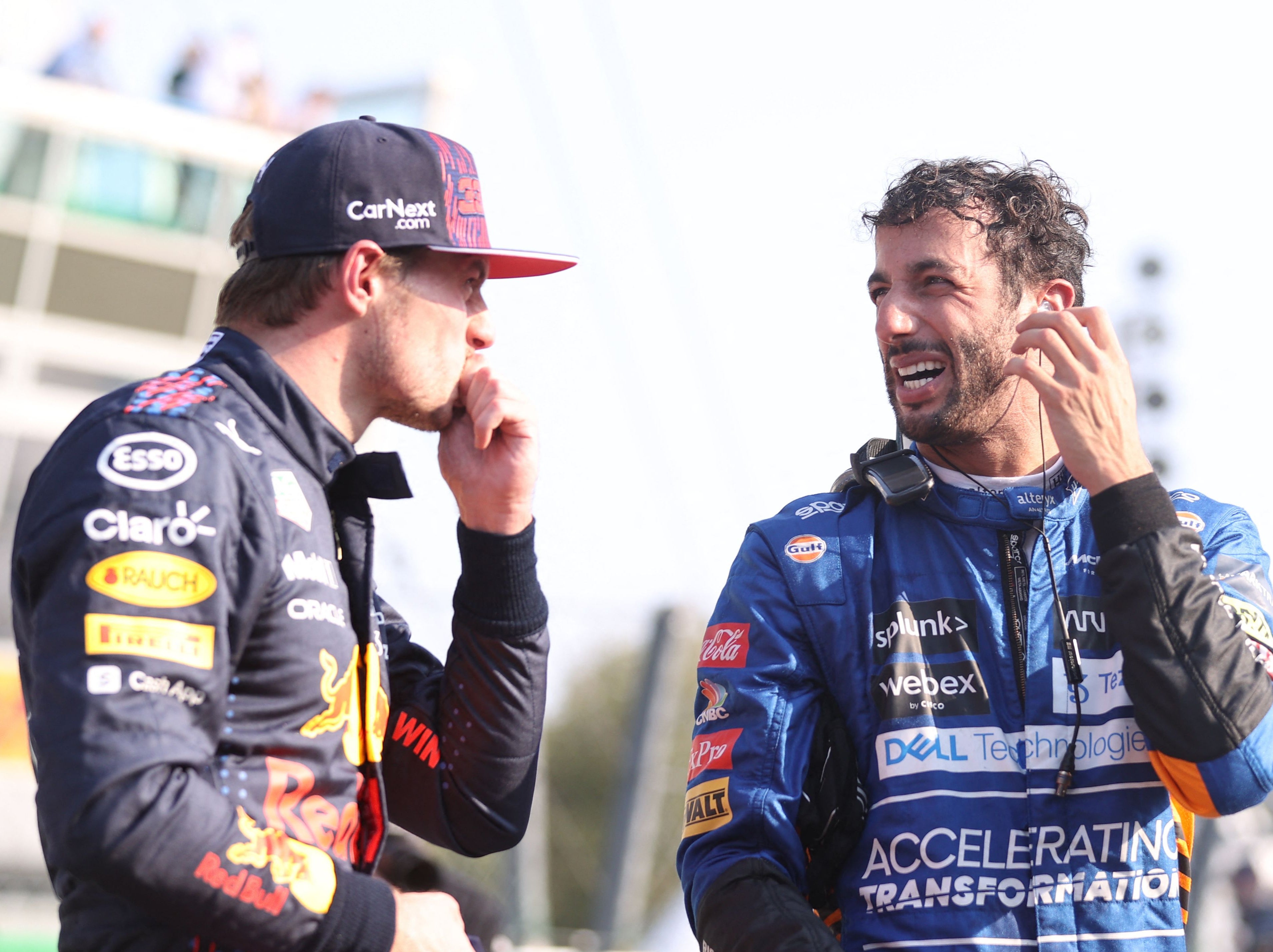 Max Verstappen (left) and Daniel Ricciardo are former Red Bull teammates