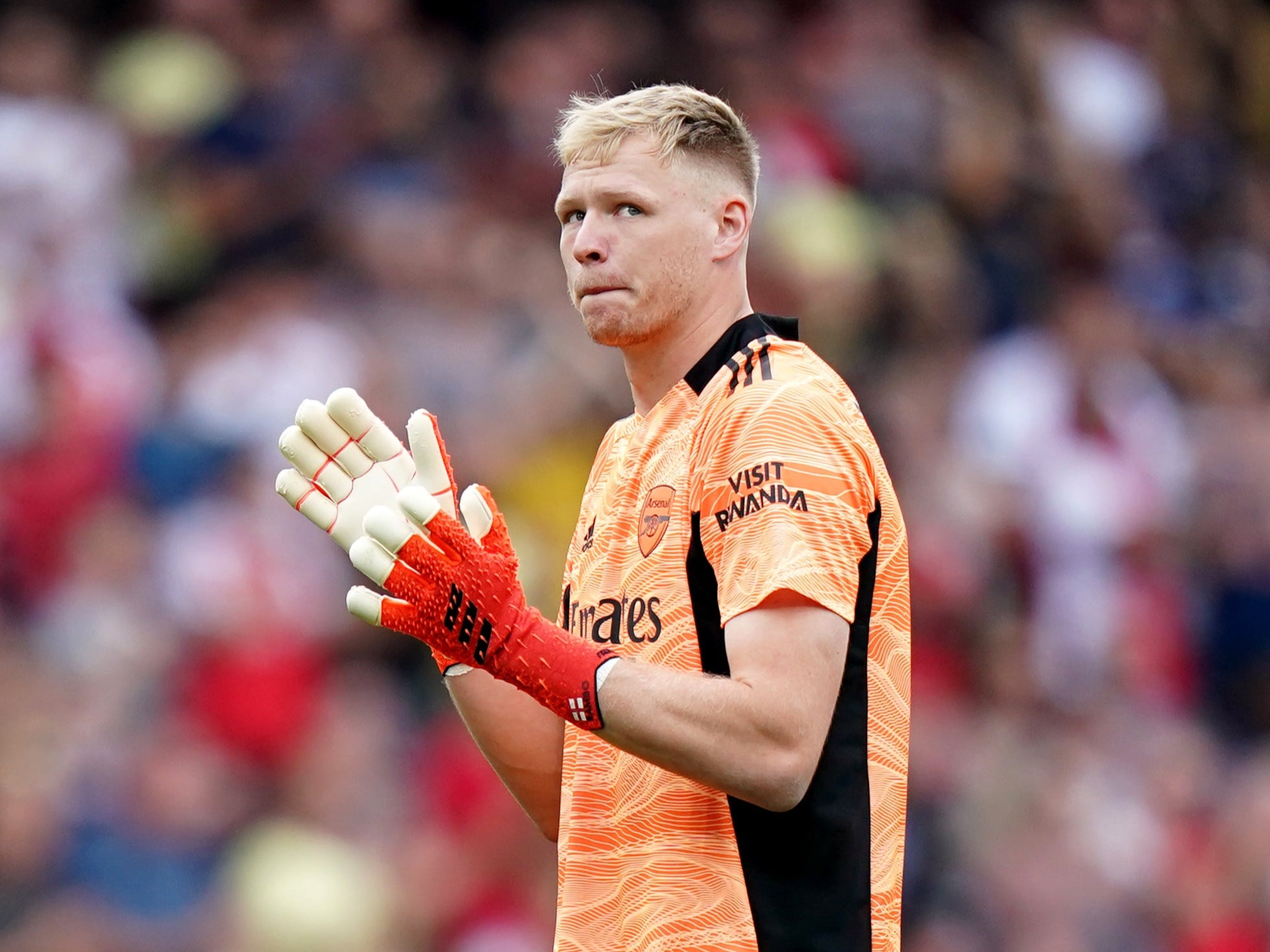 Aaron Ramsdale kept a clean sheet during Arsenal’s win (Tess Derry/PA)