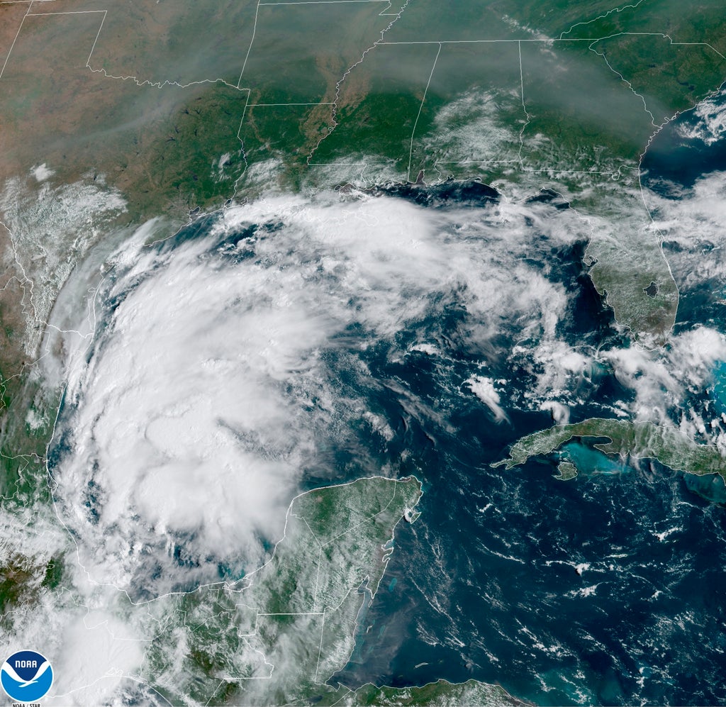 Tropical Storm Nicholas swirls in the Gulf of Mexico and heads for Texas