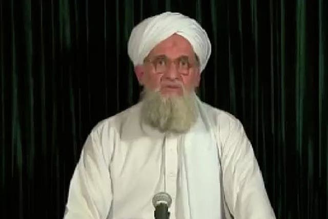 <p>Ayman al-Zawahiri speaking from an undisclosed location in an Al-Qaeda’s as-Sahab video released in September 2012</p>