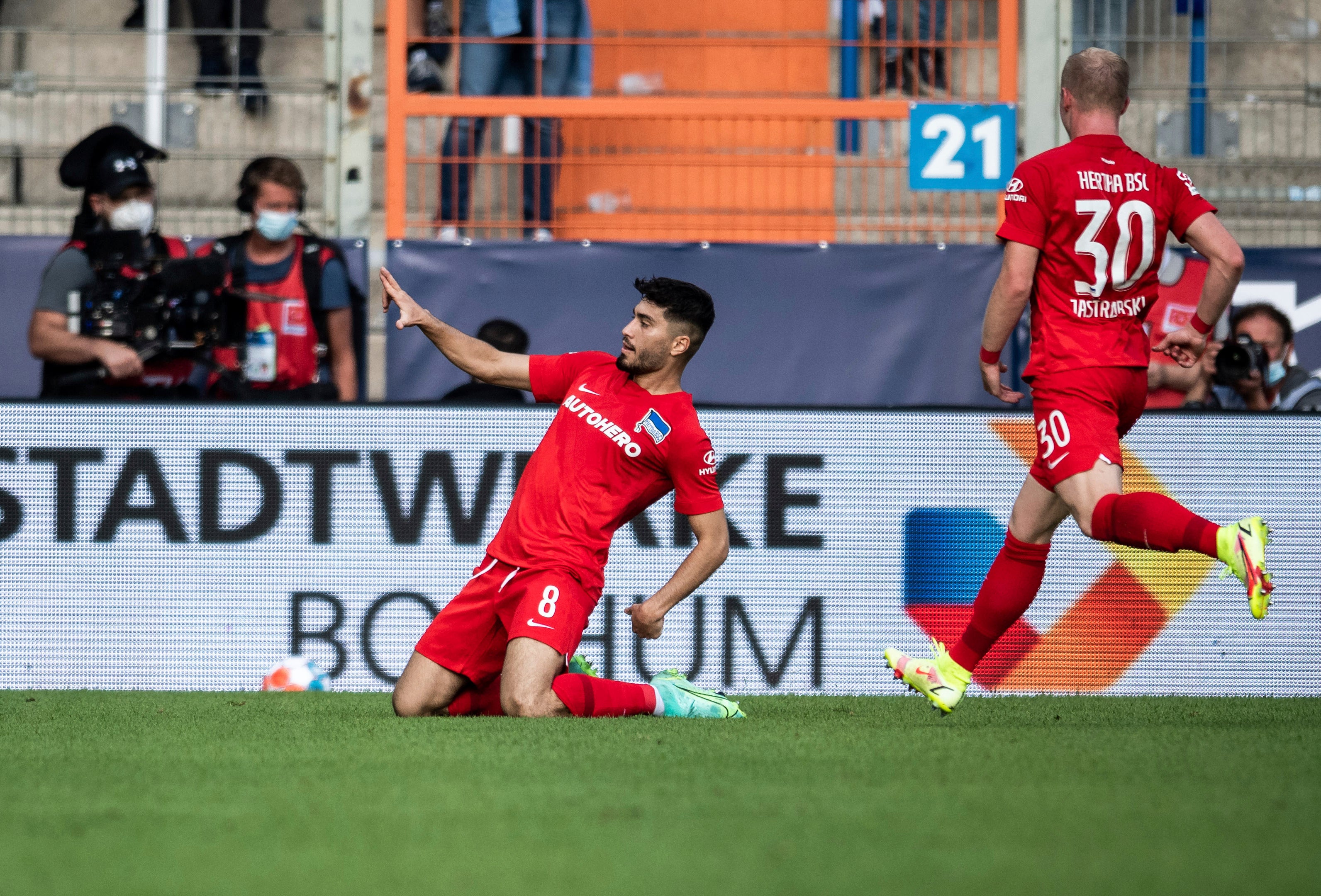 Suat Serdar was on target for Hertha Berlin (Fabian Strauch/AP)