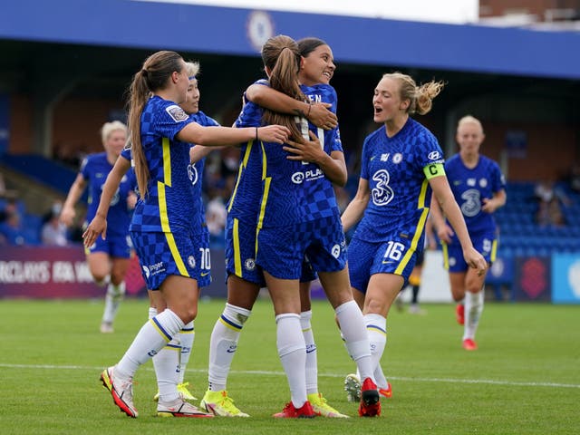 Champions Chelsea got back to winning ways in the Women’s Super League (Gareth Fuller/PA)