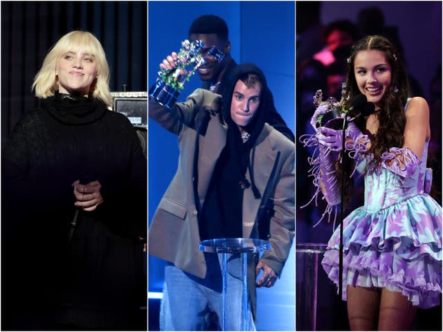 <p>Billie Eilish, Olivia Rodrigo and Justin Bieber win the biggest awards at the MTV VMAs 2021</p>