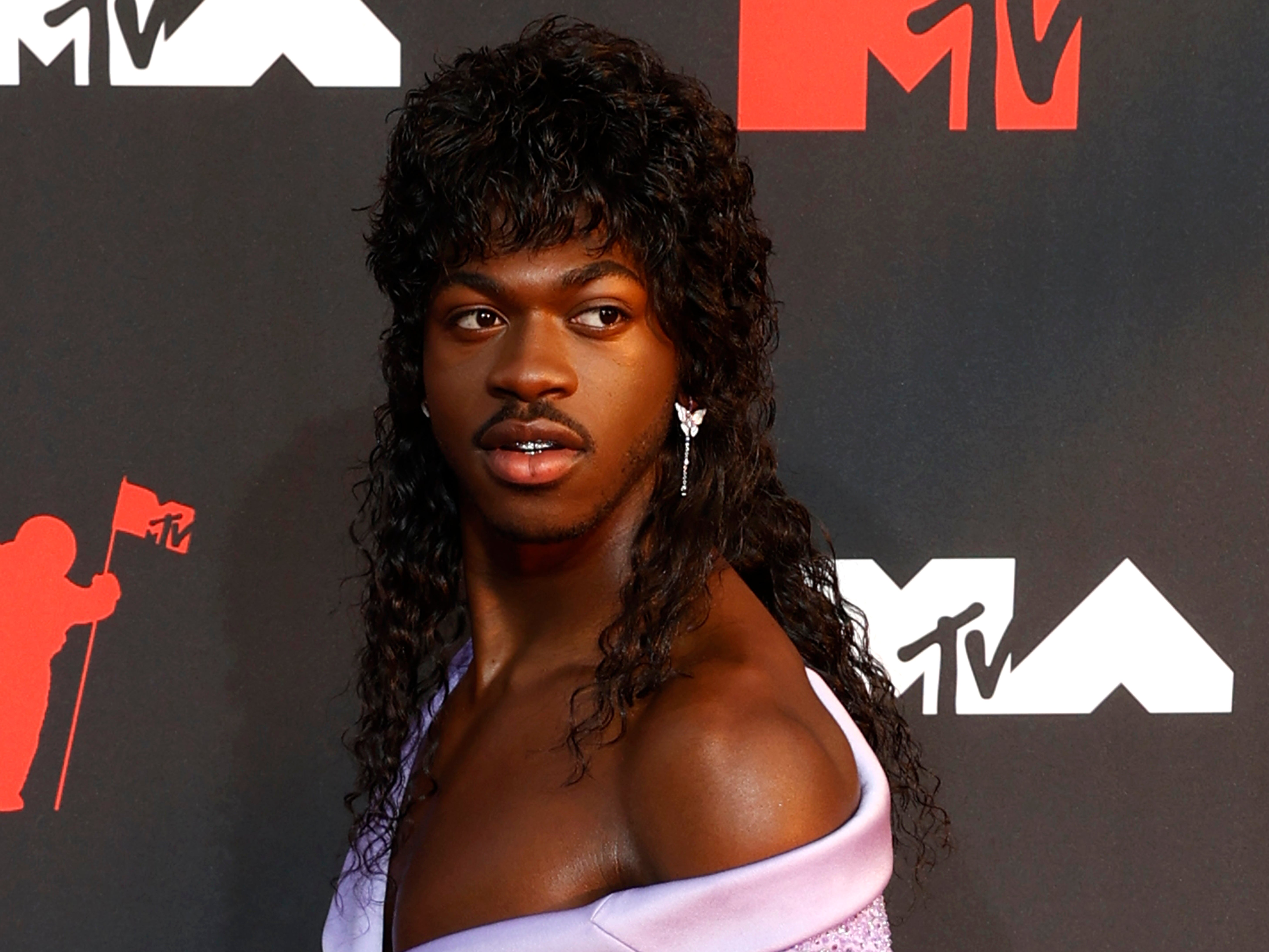 Lil Nas X on the VMA red carpet