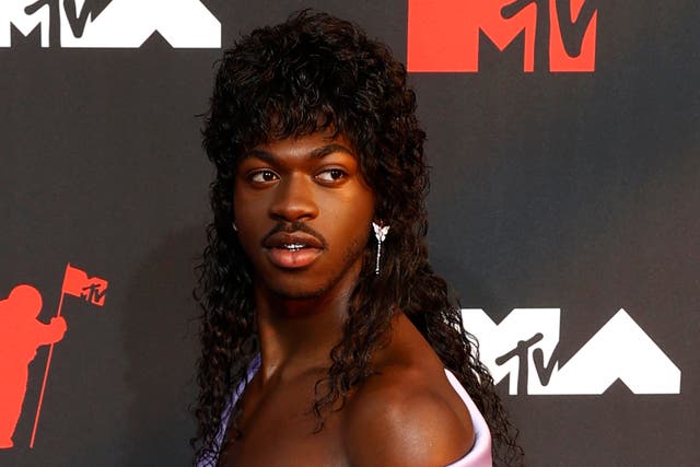 <p>Lil Nas X on the VMA red carpet</p>