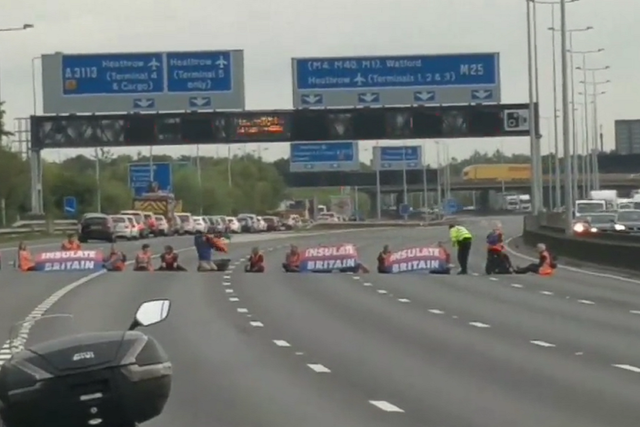 <p>Insulate Britain climate protesters blocked the M25 </p>