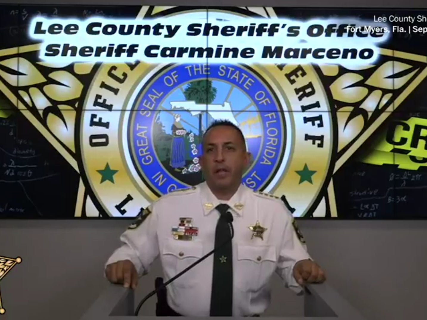 Lee County Sheriff Carmine Marceno during a press conference last week