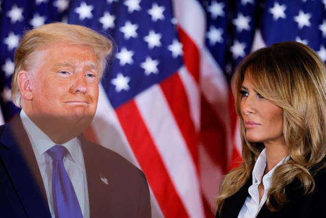 <p>Former President Donald Trump and former first lady Melania Trump </p>