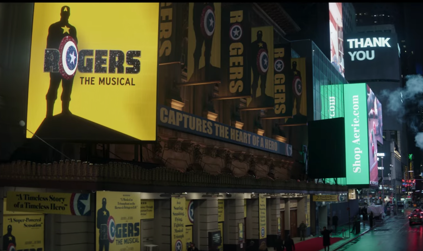The trailer for ‘Hawkeye’ introduces the fictional ‘Rogers: The Musical’, a theatre play about Captain America