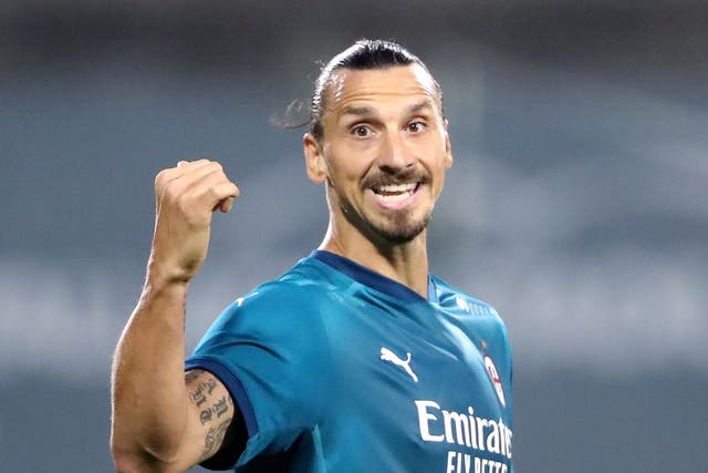 AC Milan’s Zlatan Ibrahimovic will face Liverpool in Champions League action this week (Niall Carson/PA)