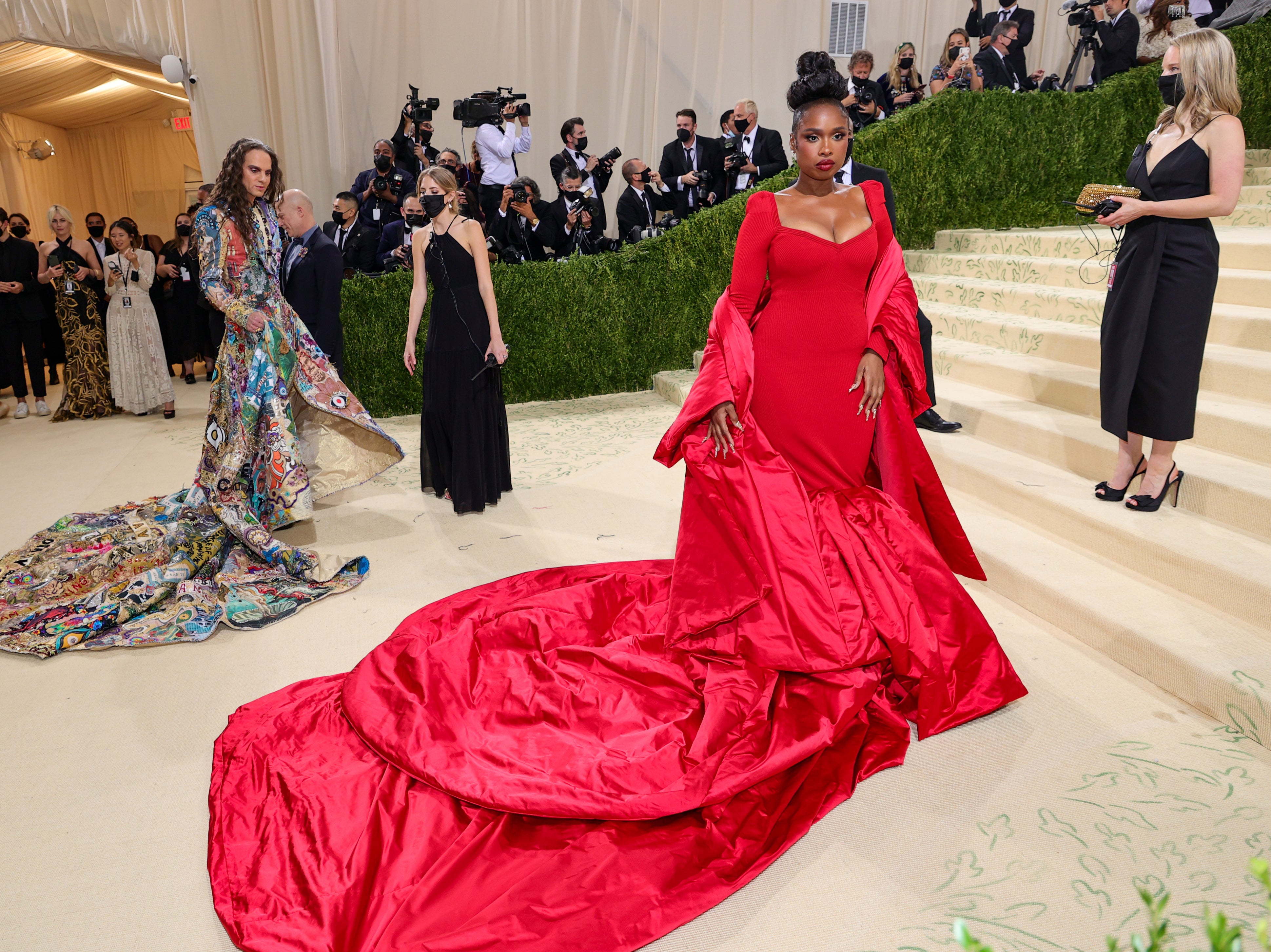 Jennifer Hudson attends The 2021 Met Gala Celebrating In America: A Lexicon Of Fashion at Metropolitan Museum of Art on September 13, 2021 in New York City