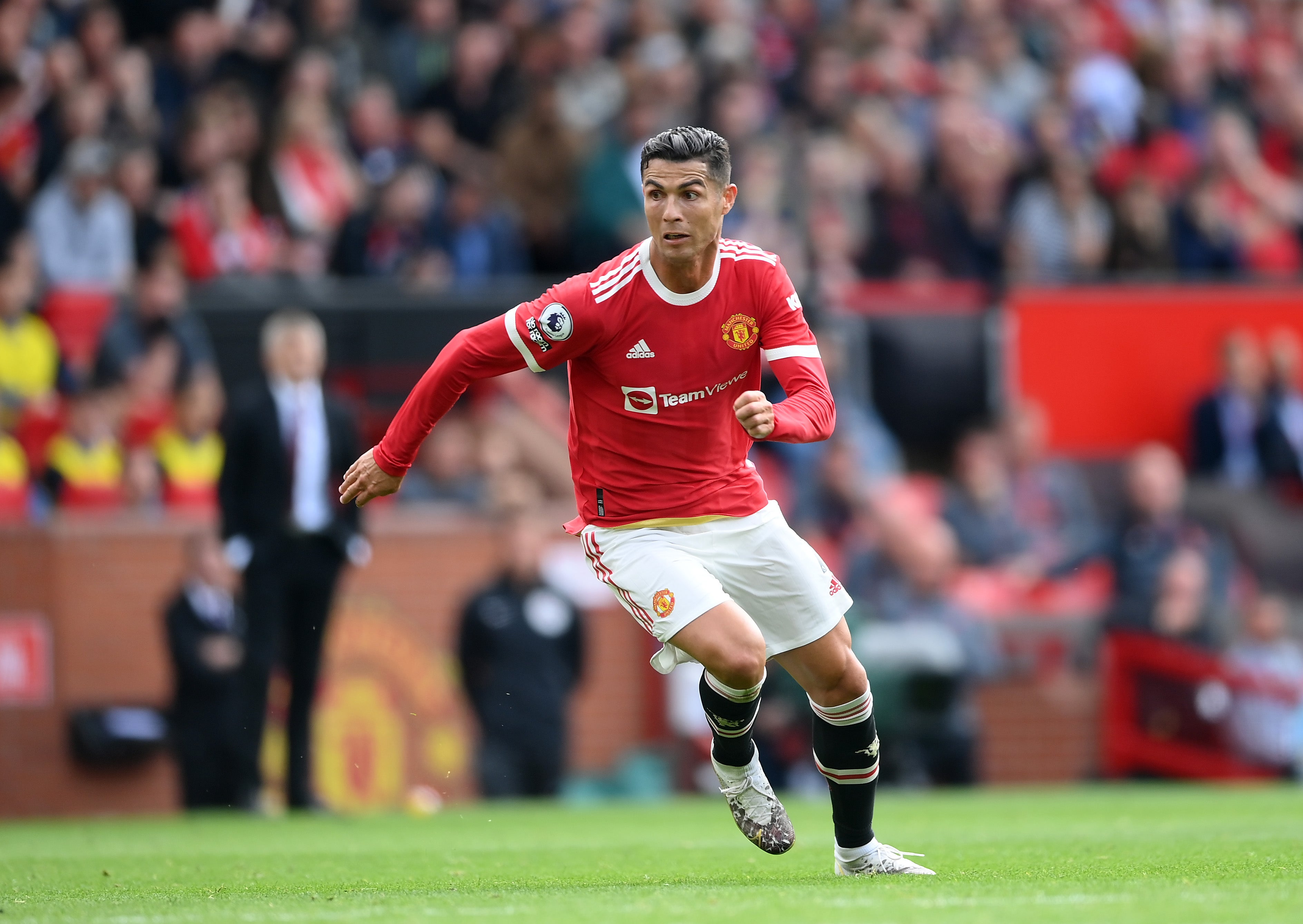 Cristiano Ronaldo scored twice on his second Man United debut