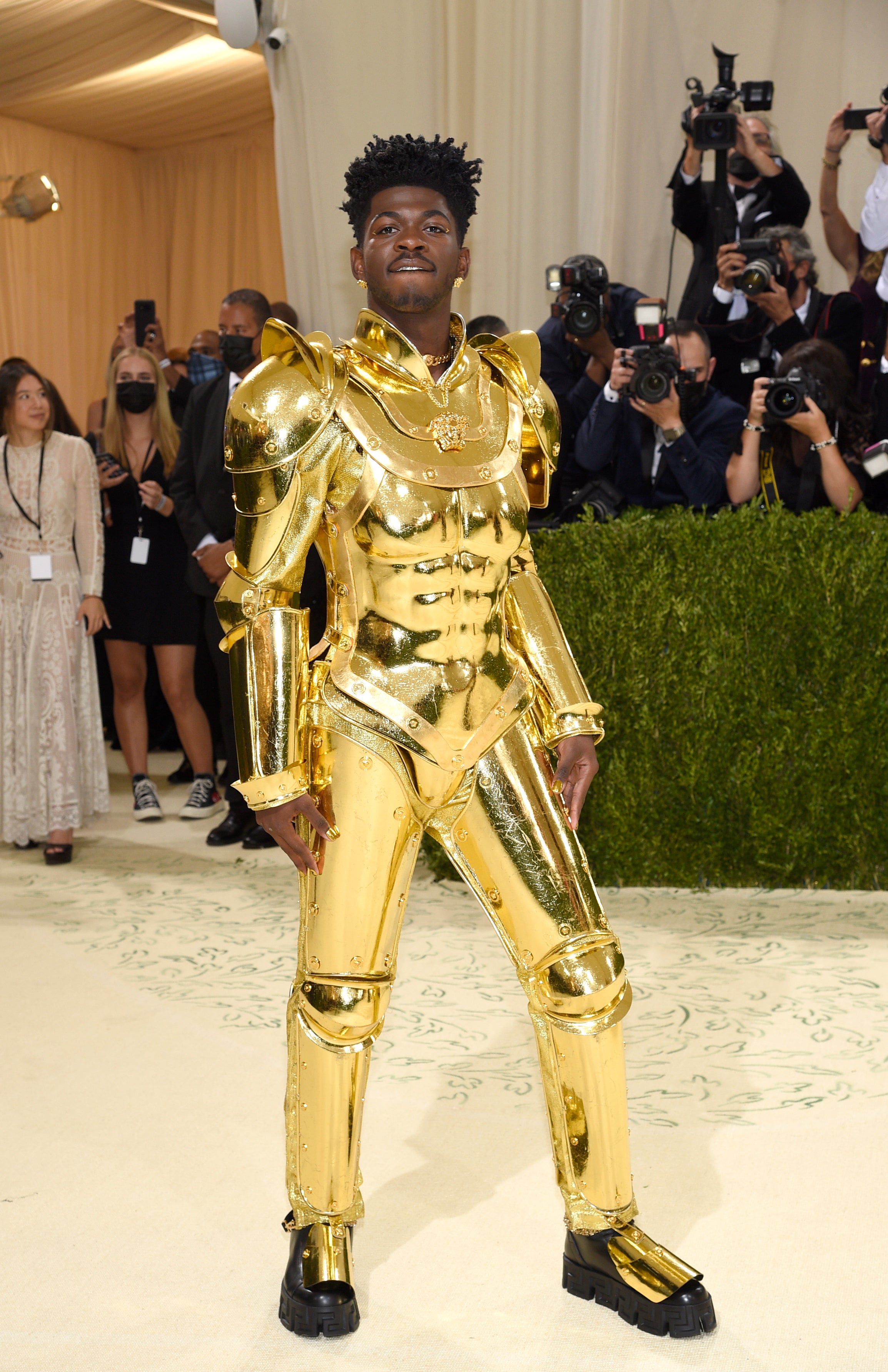 Lil Nas X was a golden vision at the Met Gala (Evan Agostini/Invision/AP)