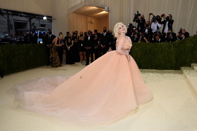 <p>Billie Eilish took inspiration from some of Hollywood’s greatest stars for her Met Gala look and nodded to Marilyn Monroe and Grace Kelly (Evan Agostini/Invision/AP)</p>