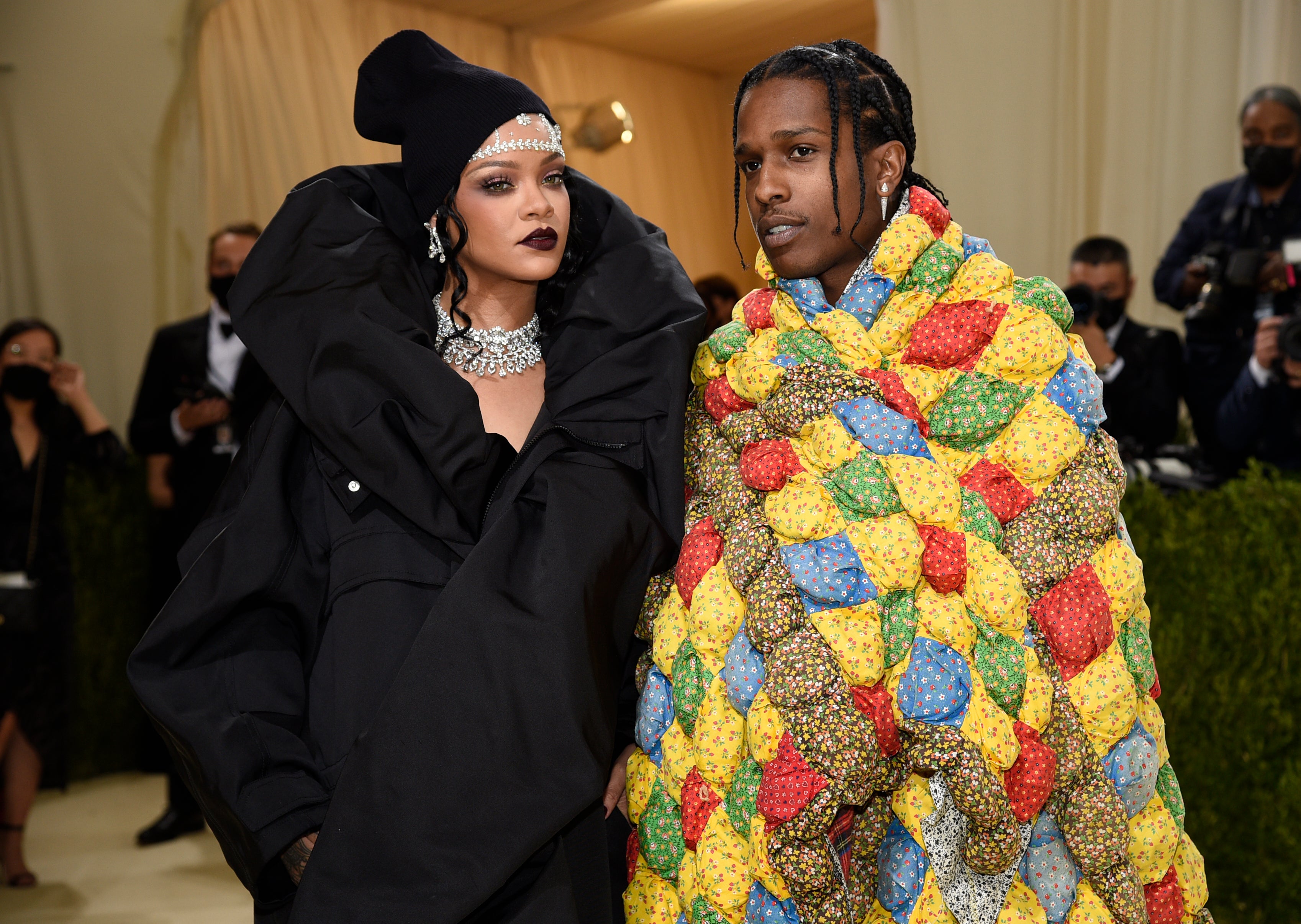 Rihanna and Asap Rocky arrived fashionably late to the Met Gala (Evan Agostini/Invision/AP)