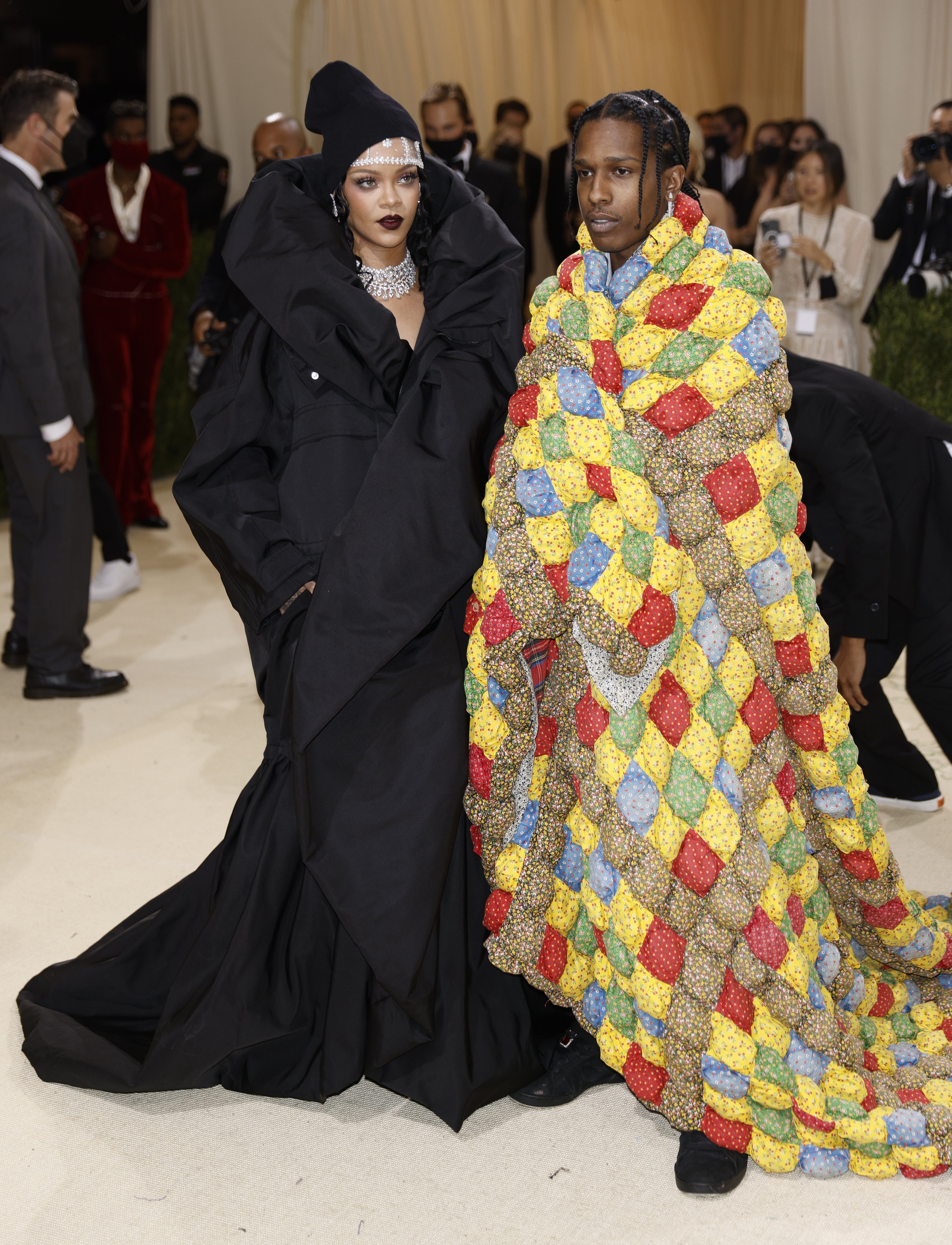 Rihanna And A$AP Rocky at the Met Gala 2021.