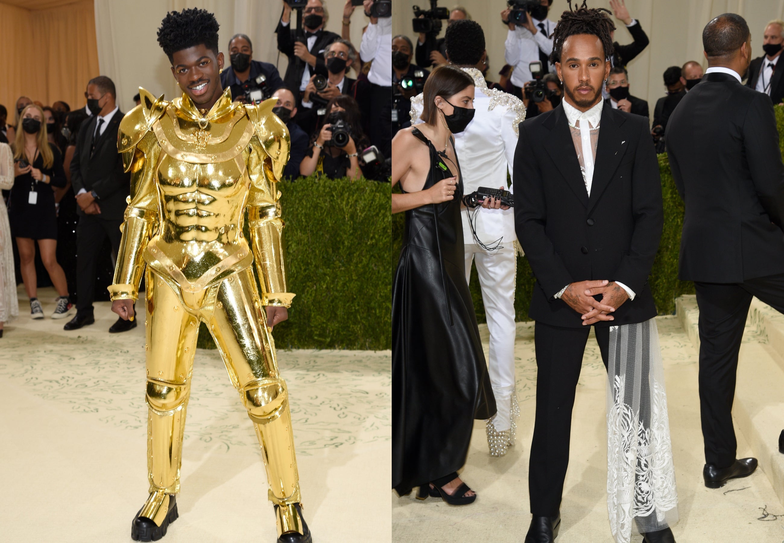 From Lil Nas X to Lewis Hamilton, men didn’t hold back at the Met Gala ...