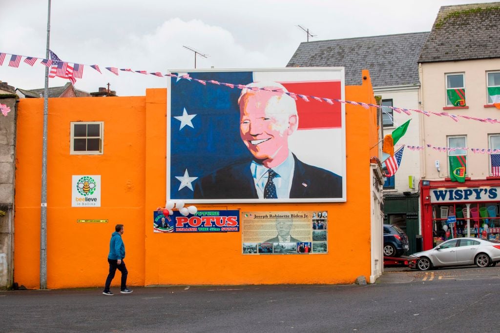 Mural to President Biden in Ballina, County Mayo
