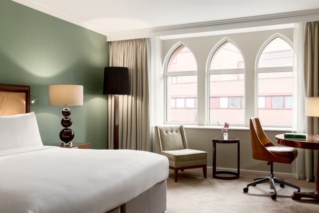 <p>A room at the St Pancras Renaissance Hotel</p>