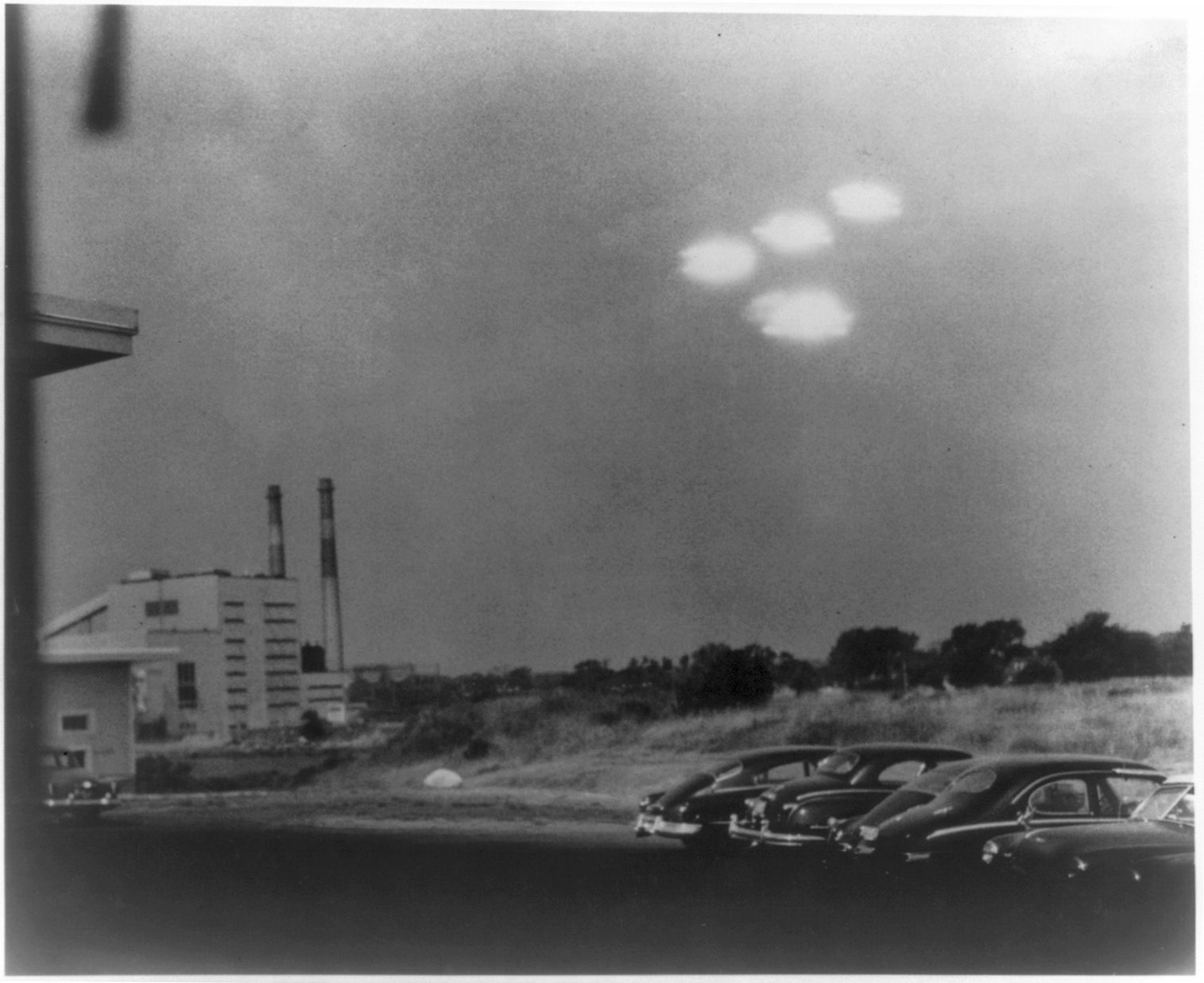 A US coast guard in Salem, Massachusetts, photographed what appeared to be unidentified flying objects flying in a V formation at 9.35am on 16 July 1952