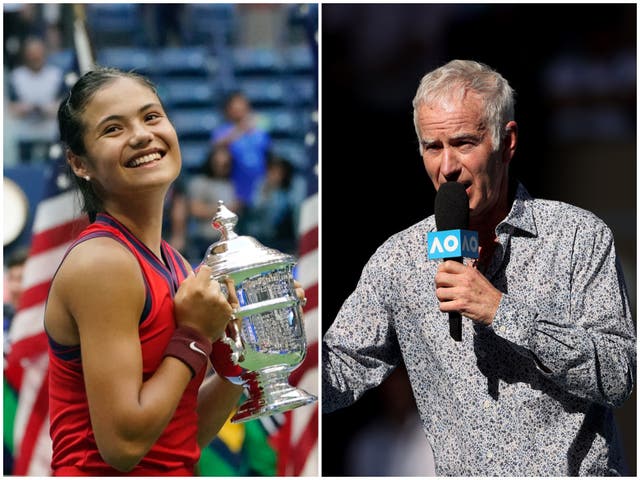 <p>John McEnroe said Wimbledon was ‘too much’ for Emma Raducanu </p>