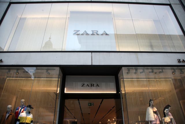 Inditex, owner of fashion chain Zara, has revealed record trading as stores worldwide reopen (Yui Mok/PA)
