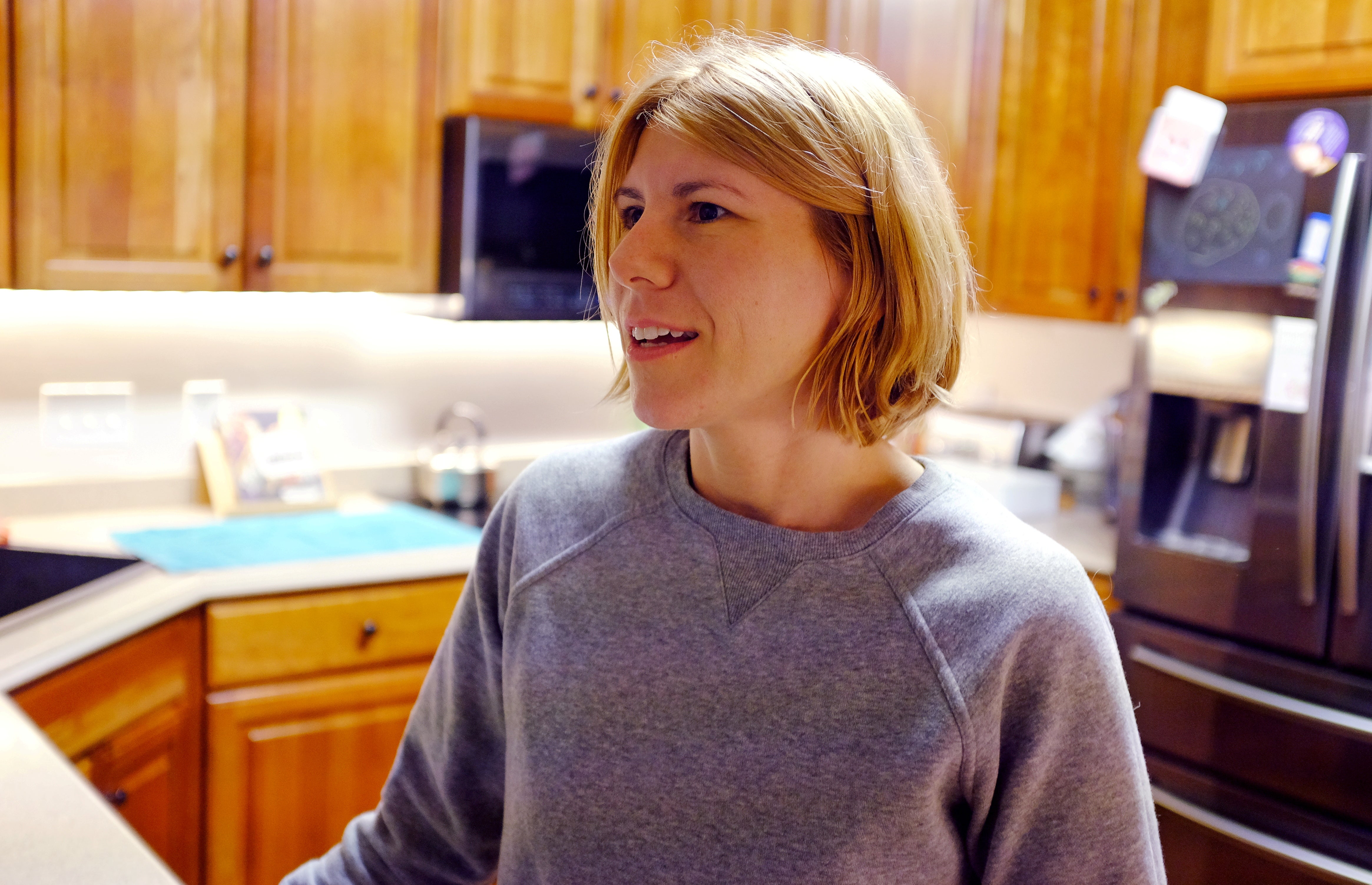 Lori Stroud is pictured in her home at an undisclosed location in the US, 27 September 2018