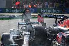 Lewis Hamilton to ‘see specialist’ over injury after crash with Max Verstappen at Monza