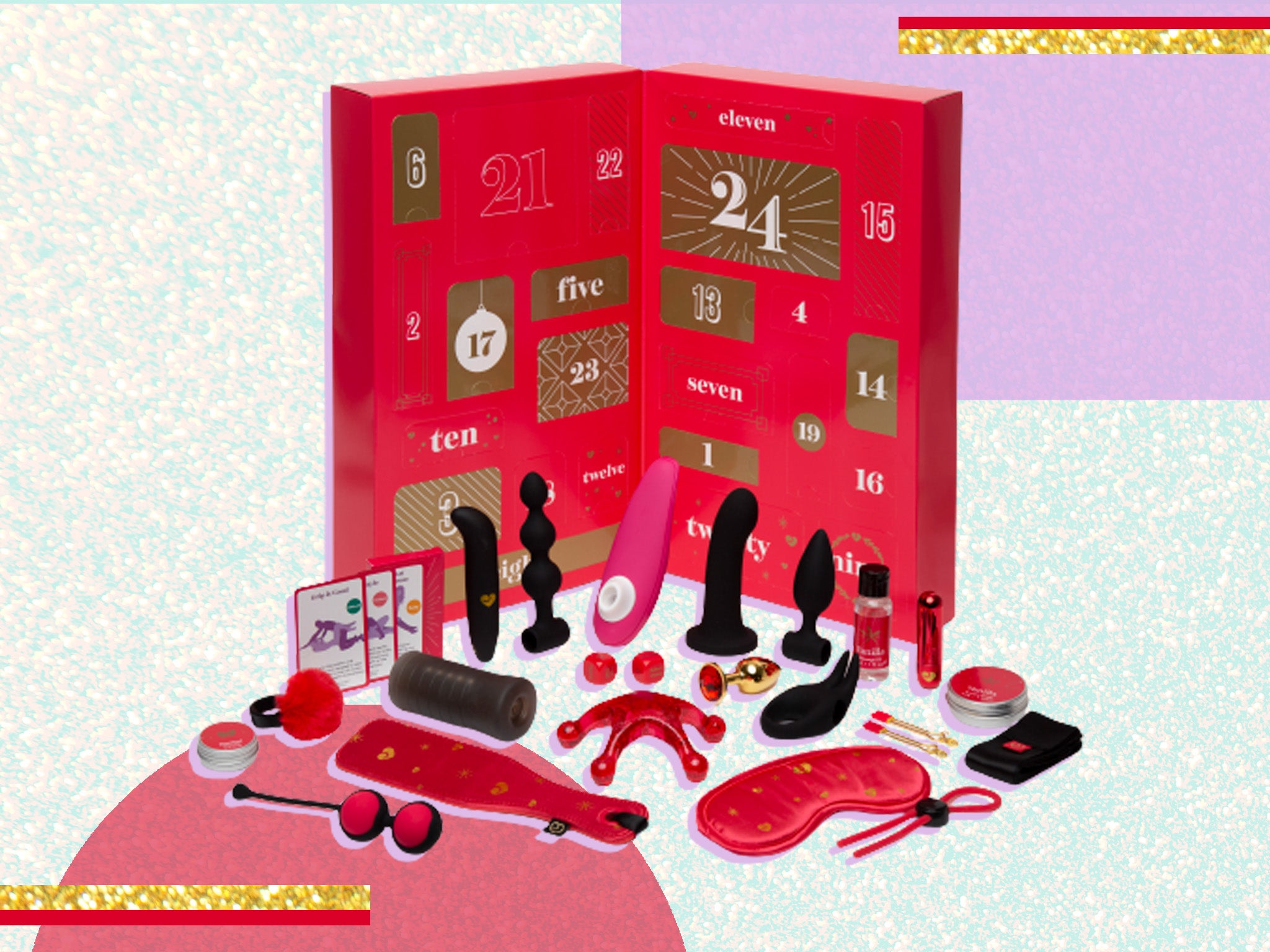 You’ll find the Womanizer vibrator hiding inside, which by itself retails for the same price as the entire calendar