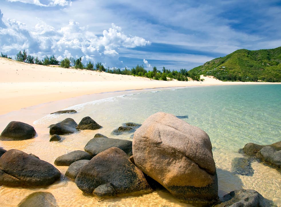 <p>Quy Nhon beach on the Vietnamese island of Phu Quoc</p>