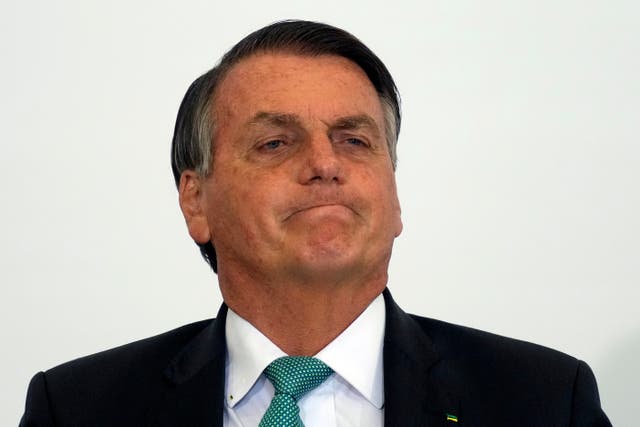 <p>El presidente brasileño, Jair Bolsonaro, asiste a la ceremonia de lanzamiento de un programa de vivienda en el palacio presidencial Planalto en Brasilia, Brasil, el miércoles 15 de septiembre de 2021.</p>