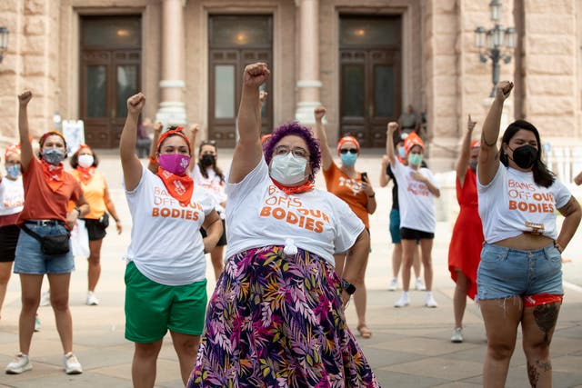 <p>Women protested against the restrictive Texas abortion law </p>