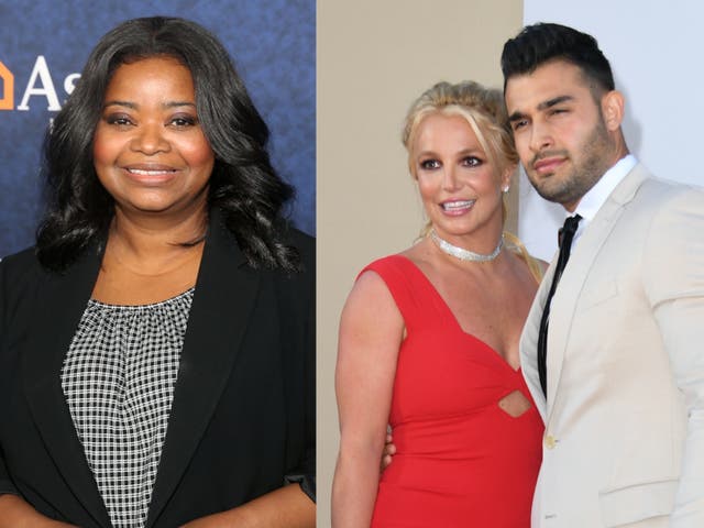 <p>Octavia Spencer, Britney Spears, and Sam Asghari</p>