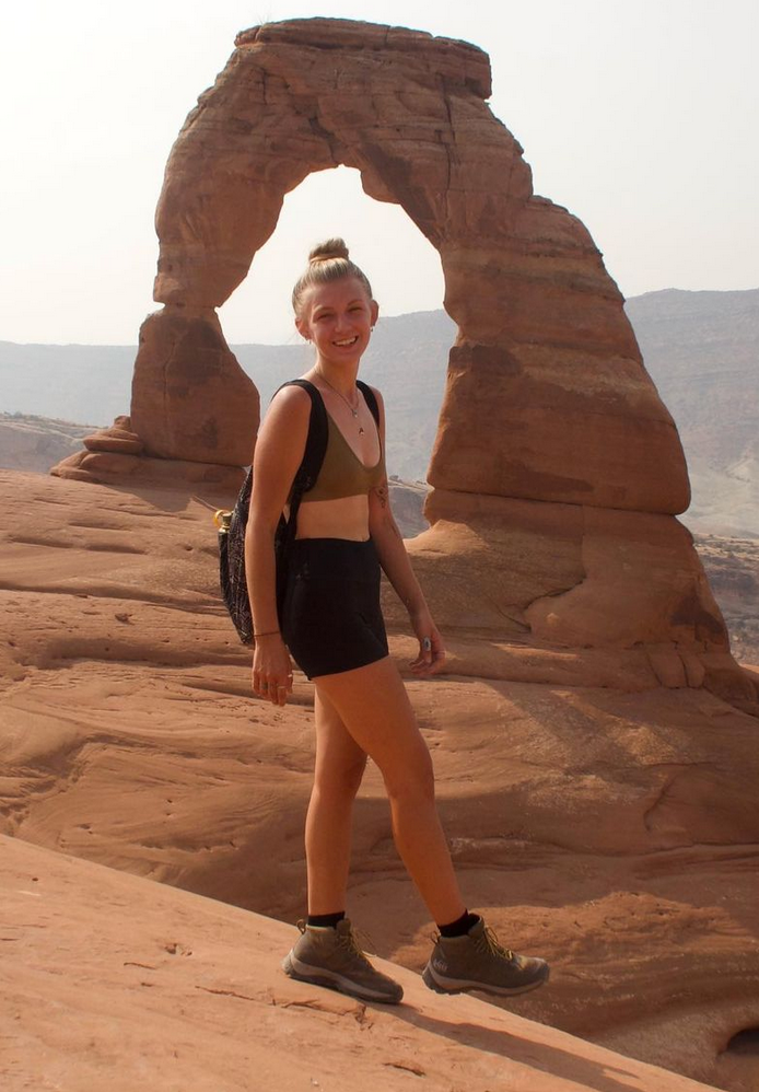 Gabby Petito posted several pictures of her and Mr Laundrie at the Arches National Park in Utah on the same day as police attended an alleged ‘domestic violence’ incident