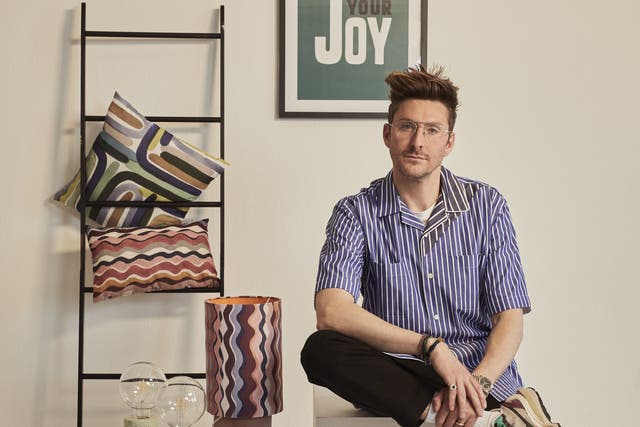 Henry Holland with his new homeware collection with Freemans (Freemans/PA)
