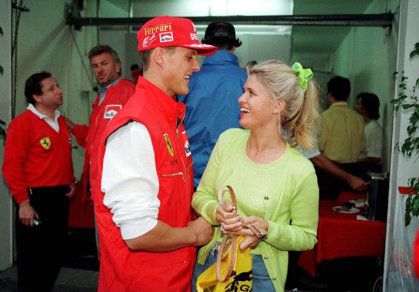 Schumacher with his wife Corinna in Buenos Aires in 1996