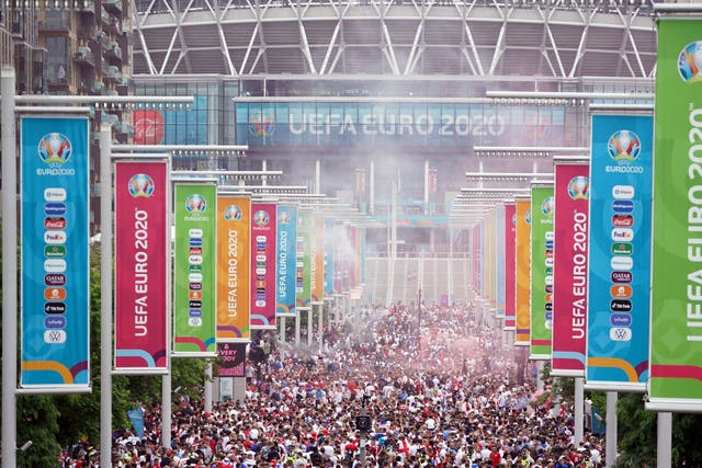 UEFA is investigating the chaos surrounding the Euro 2020 final at Wembley (Zac Goodwin/PA).