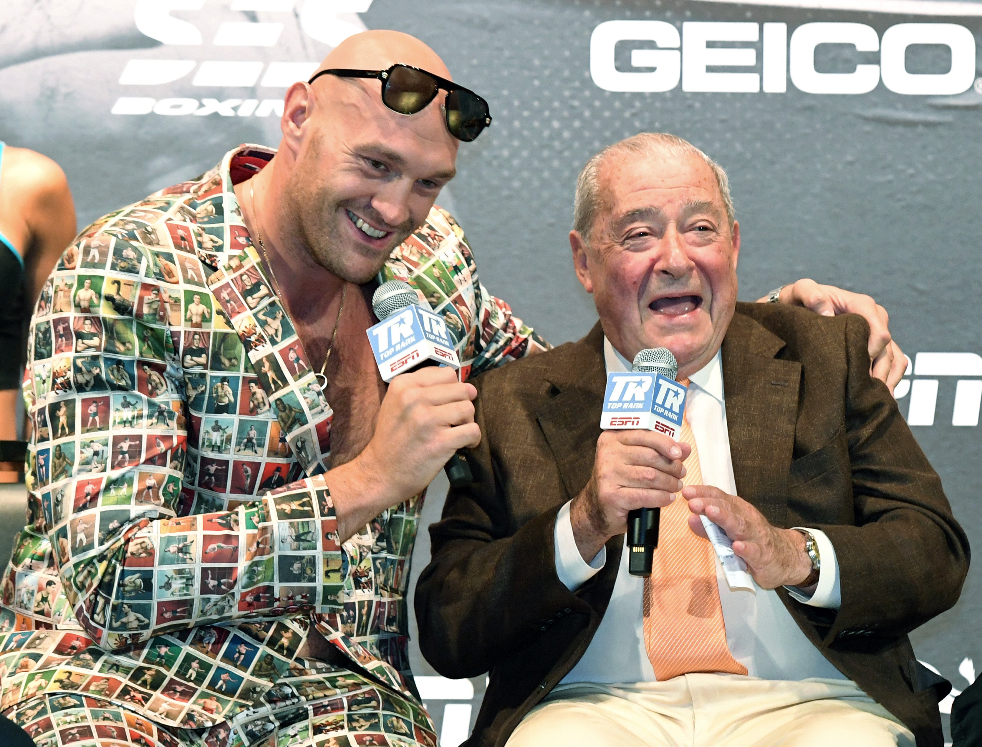 Tyson Fury and promoter Bob Arum