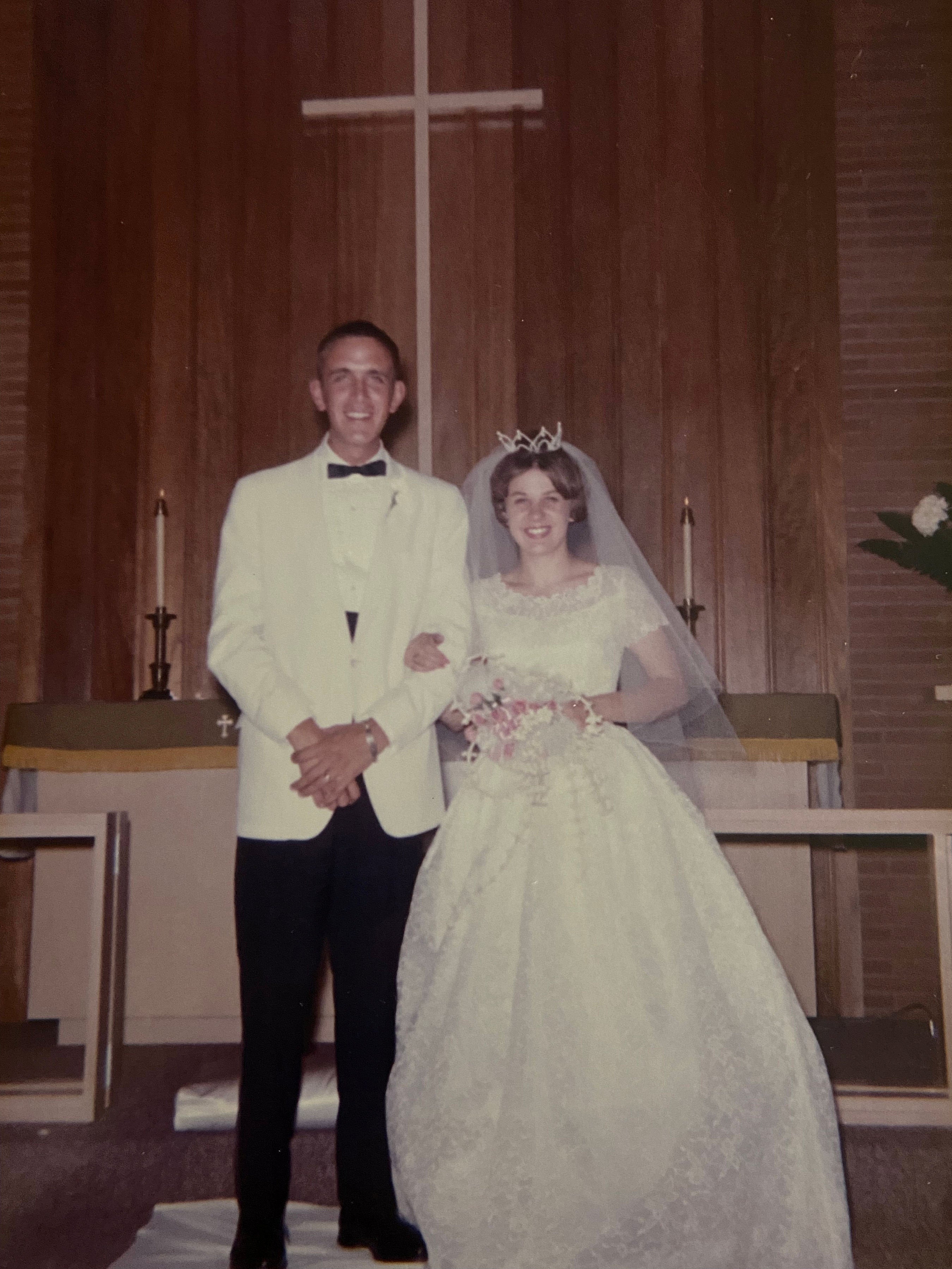 Karen and Gary Ryan wedding day, July 1962 in Pocatello, Idaho, USA