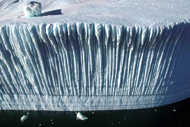 <p>Ice shelf in Greenland. The Arctic is warming 2-3 times faster than the rest of the world </p>