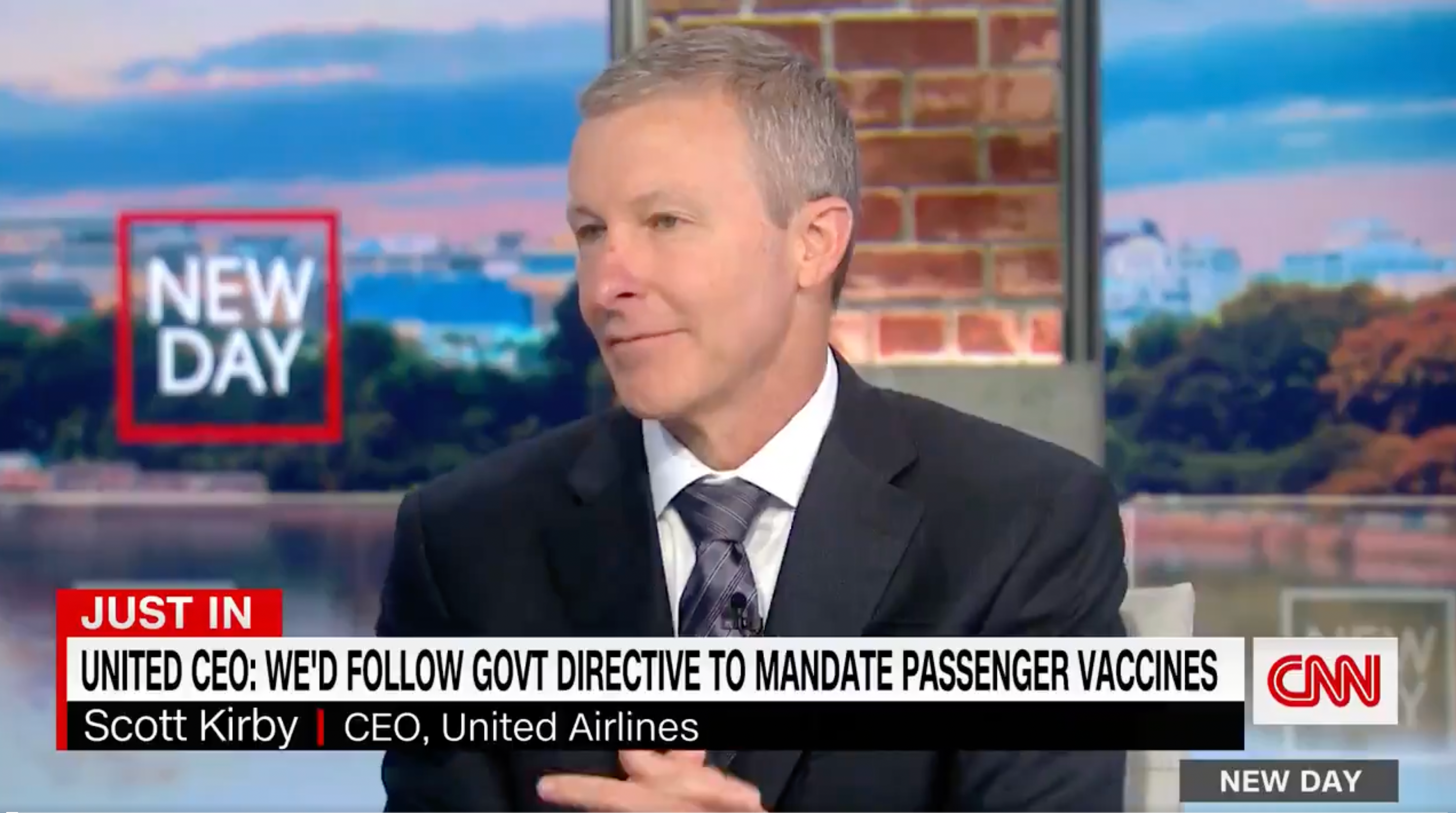 <p>United Airlines CEO has said that the amount of people that have quit the company after the Covid-19 vaccine came into effect was in the “small digits” on CNN. </p>