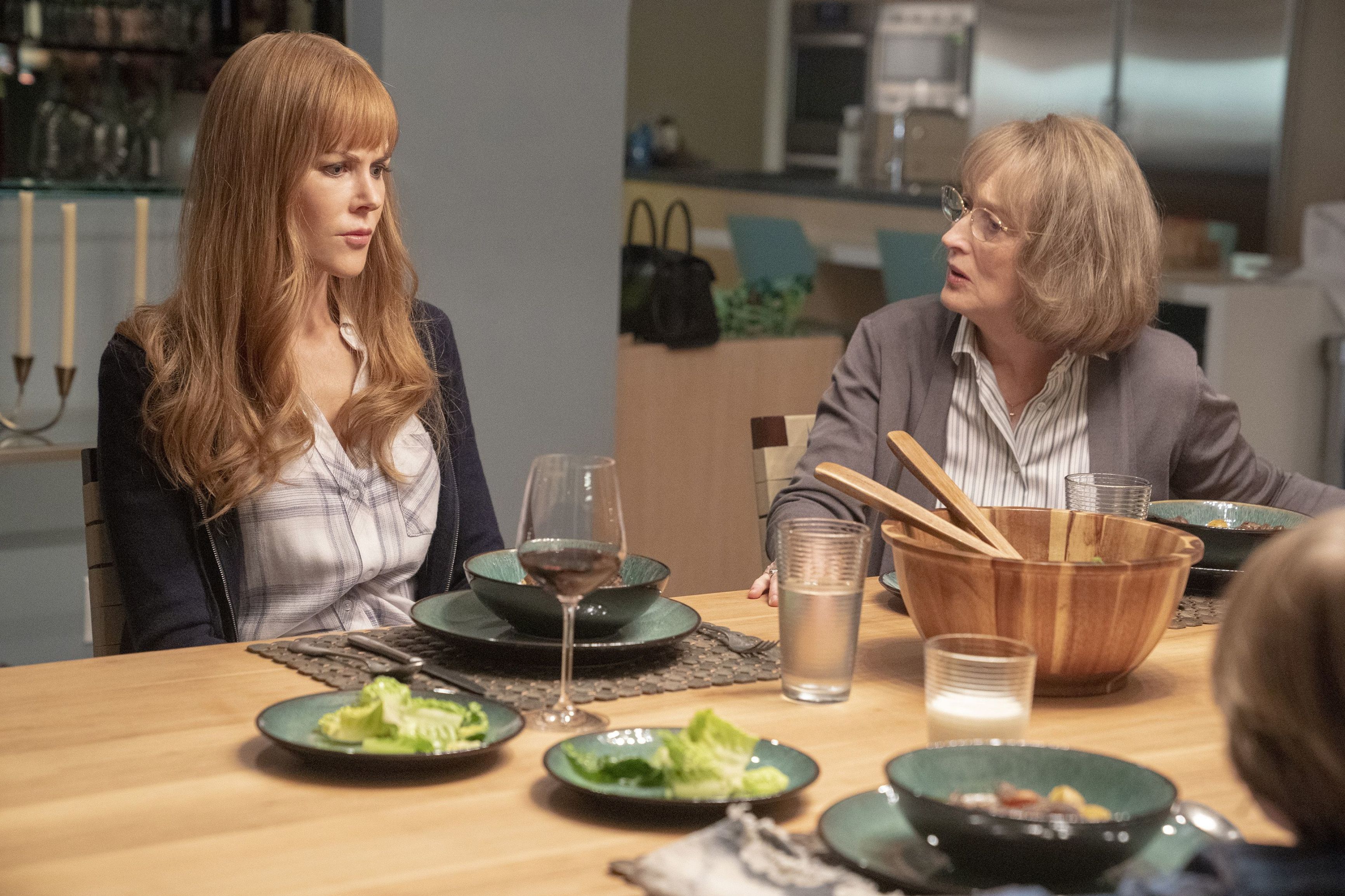 Kidman as Celeste in HBO’s ‘Big Little Lies’ with Meryl Streep as Mary Louise