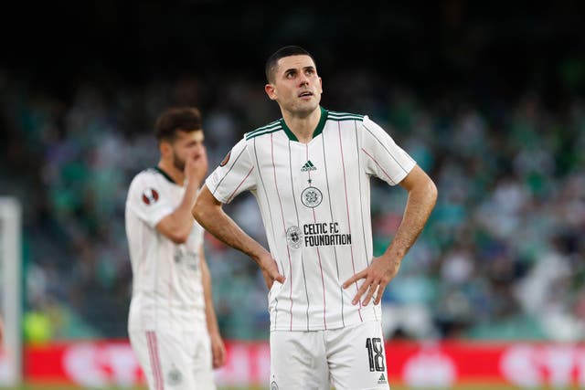<p>Celtic were beaten by Real Betis in the Europa League earlier this season (Miguel Morenatti/PA)</p>